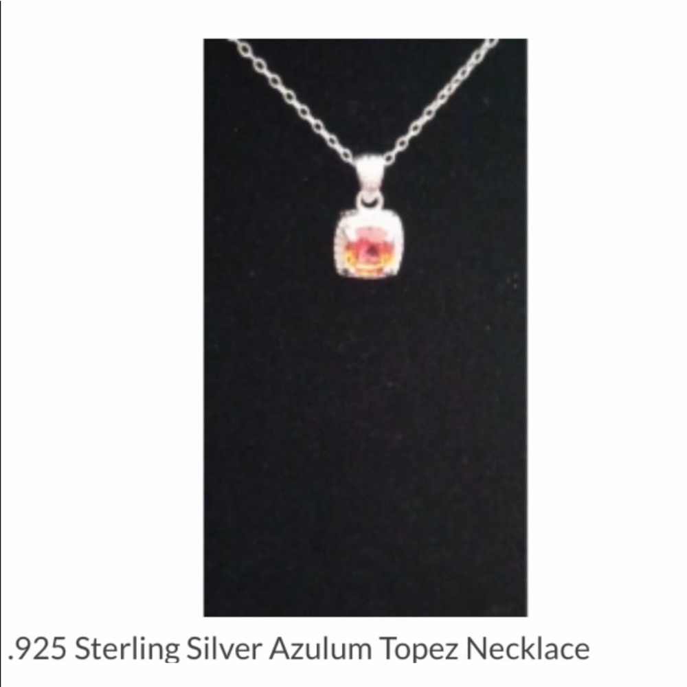 .925 Sterling Azulum Topaz necklace
